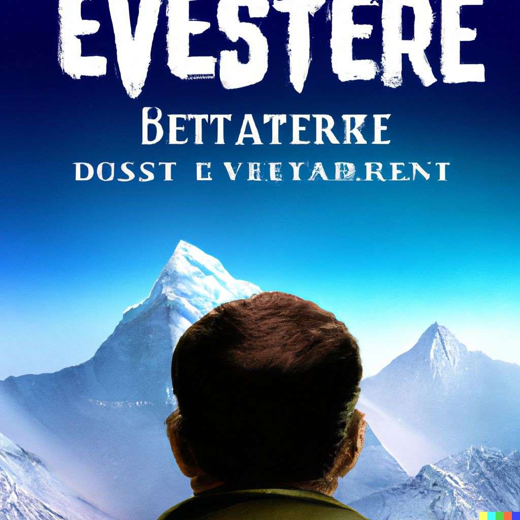 someone gazing at Mount Everest, promotional poster for an Oscar-winning movie